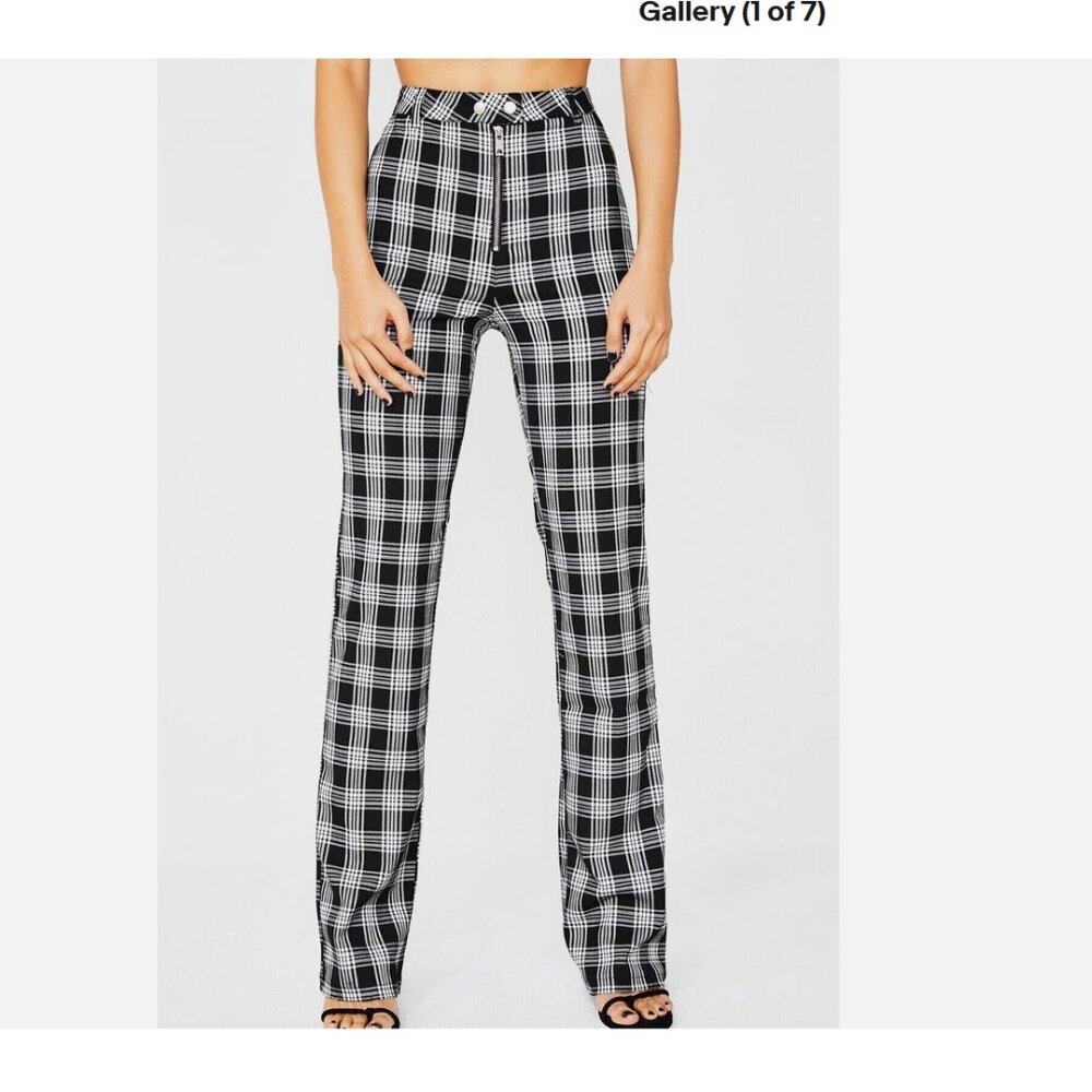 I.AM.GIA Woman plaid pant, size L , never wrinkle